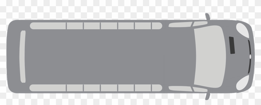 View,vehicle,gray,grey - Bus Top View Png Clipart #2706881