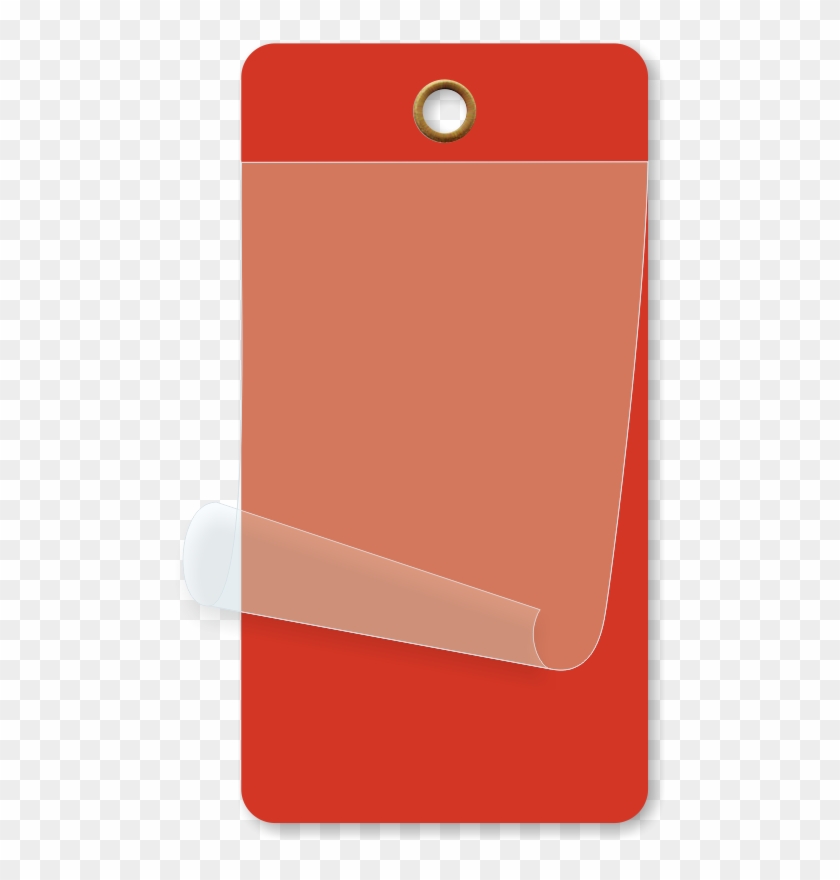 Red Self-laminating Blank Inspection Tag - Mobile Phone Clipart