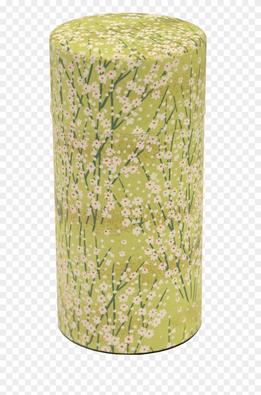 Green Blossom Tea Can - Lampshade Clipart