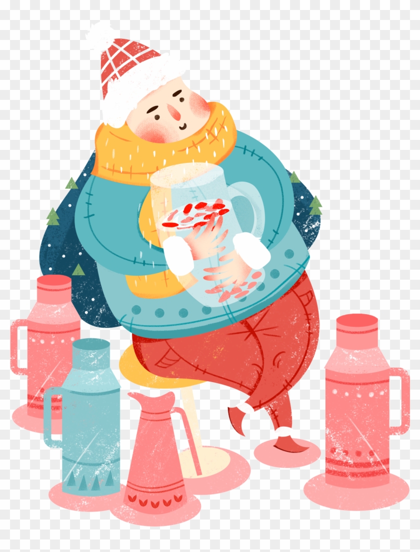 Winter Bottle Character Boy Png And Psd - Illustration Clipart #2708103