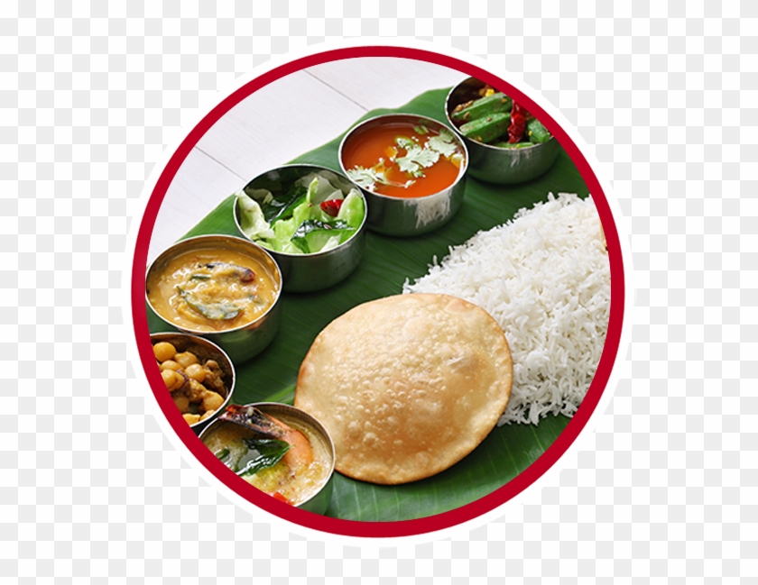 Pure Vegetarian Treat - South Indian Food Plate Clipart
