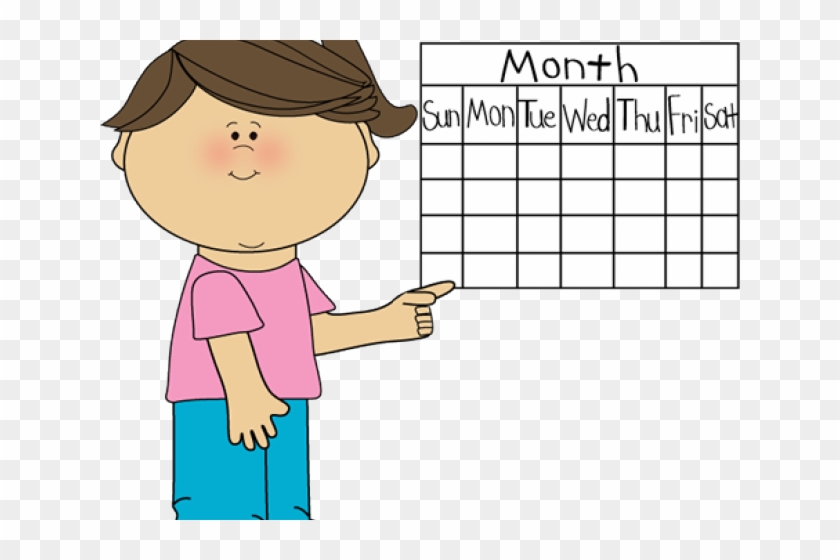 Calendar Clipart Child - Cartoon Calendar Days Of The Week - Png Download