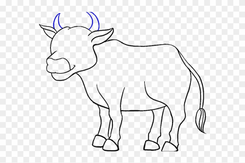 Drawn Cow - Drawing Clipart #2709050