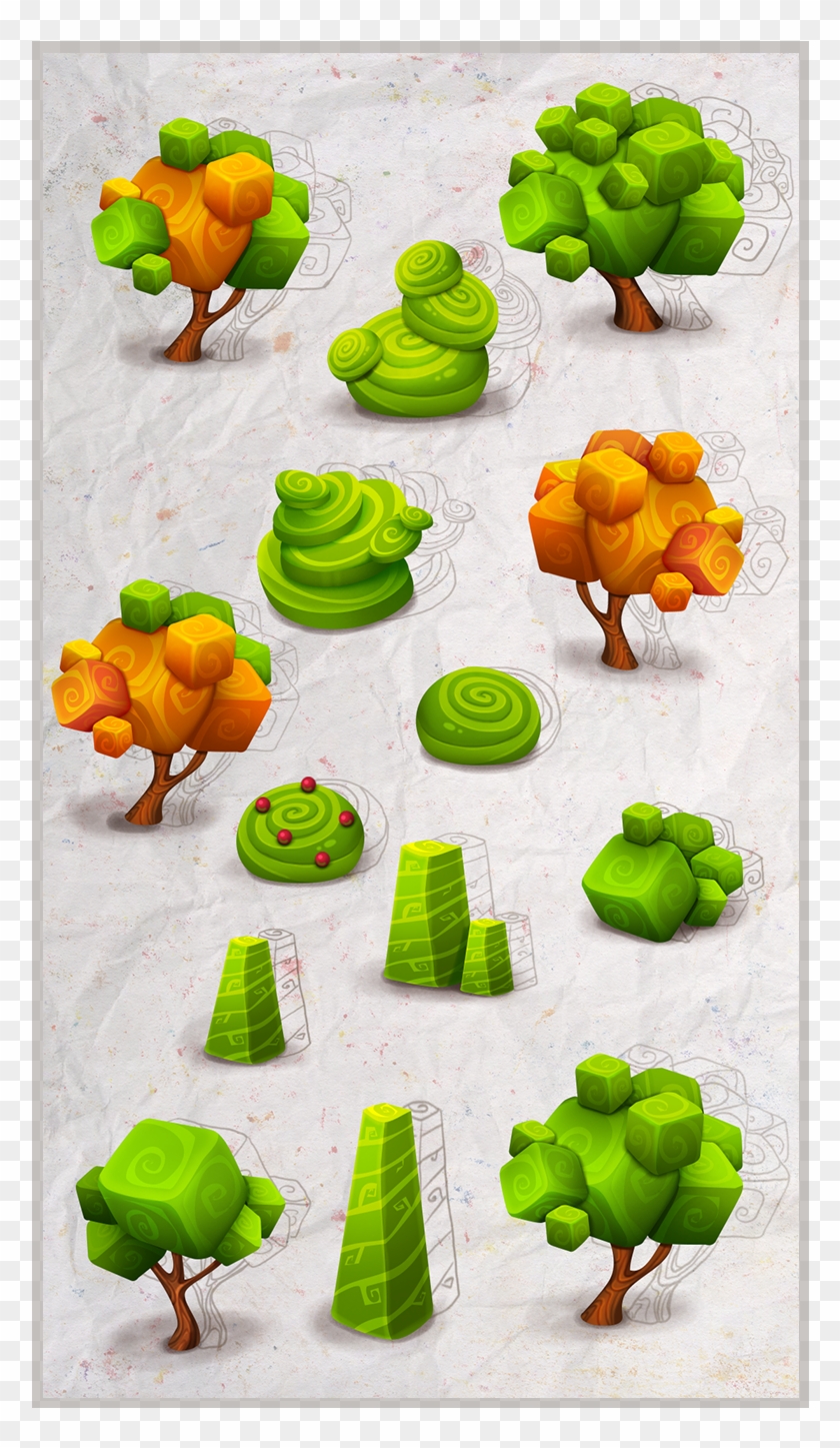 Drawing Bushes Concept Art Clipart #2709197