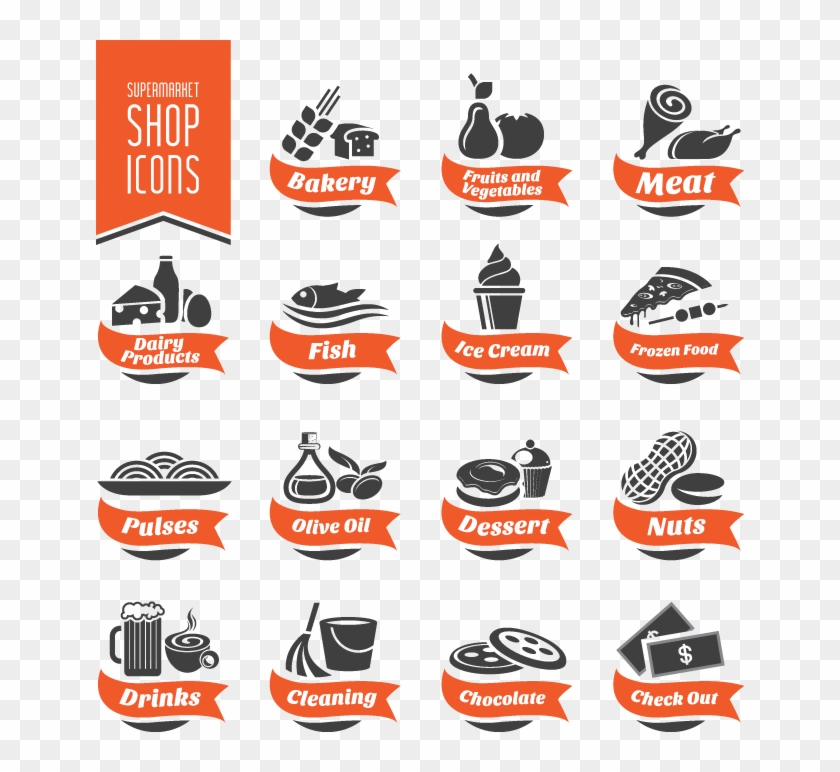 Frozen Food Icon Vector Clipart #2709587