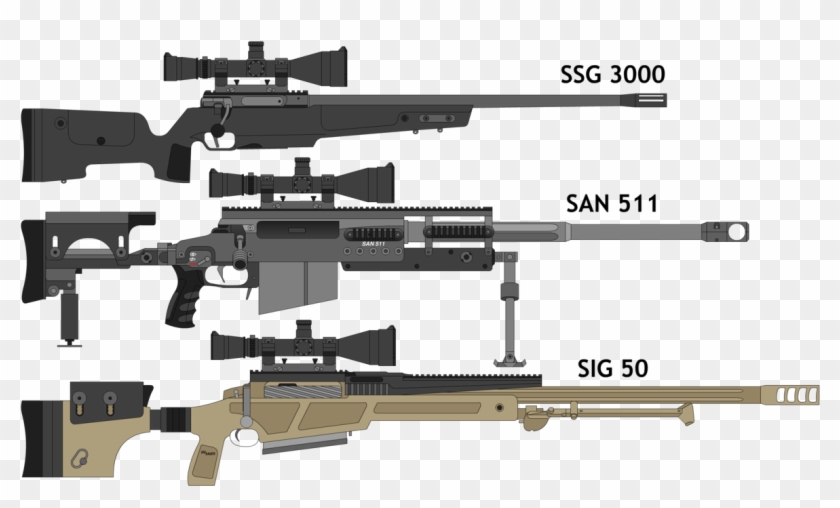 Some Swiss Rifles - Swiss Sniper Rifle Clipart