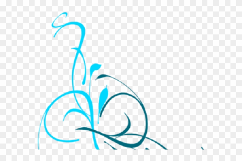 Peacock Clipart Swirls - Vines Clip Art - Png Download #2711720