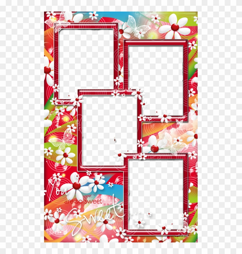 Collage Frames, Paper Frames, Frame Background, Paper - Multi Photo Frame Png Clipart #2711955