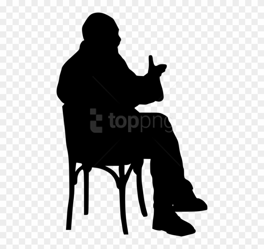 Free Png Sitting In Chair Silhouette Png - Sitting In Chair Png Clipart