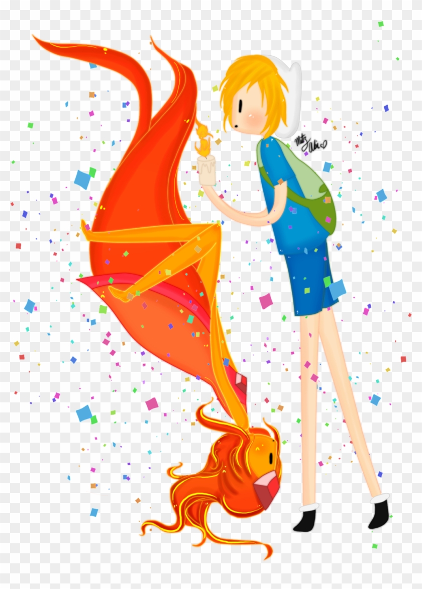 Adventure Time With Finn And Jake Images Finn And Flame - Cartoon Clipart #2713290