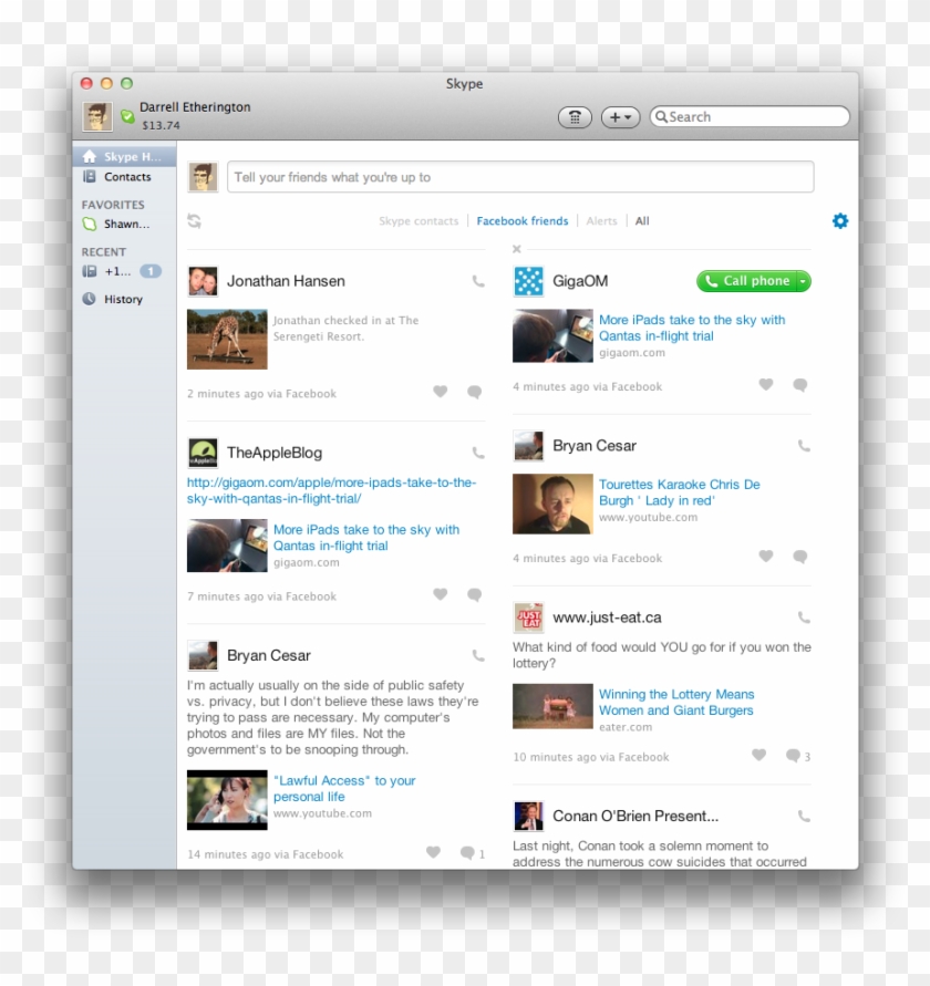 It's - Skype Home Screen Mac Clipart