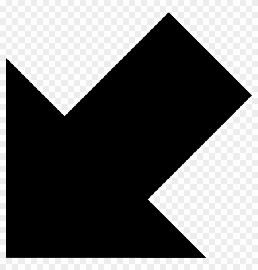 Diagonal Left Arrow Pointing Down Comments - Diagonal Down Left Arrow Clipart