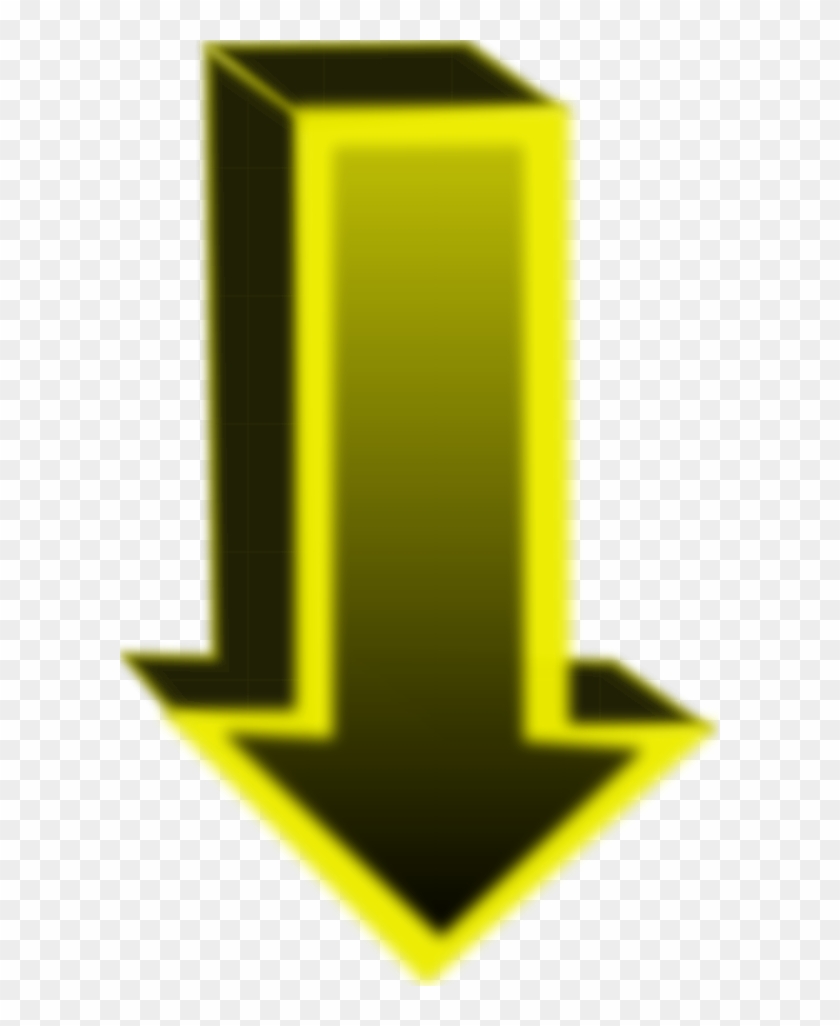 Cubic Arrow Pointing Down - Graphic Design Clipart