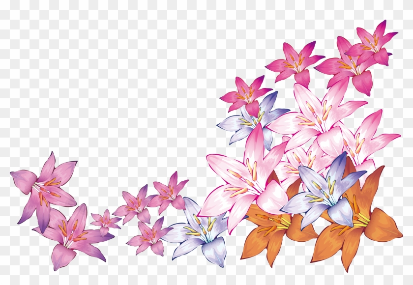 Bright Watercolor Flowers - Watercolor Vector Flower Png Clipart #2715193