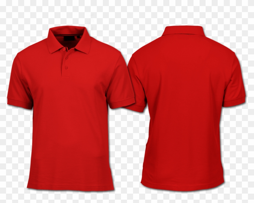 Gembel Keren - Red Polo Shirt Mockup Clipart