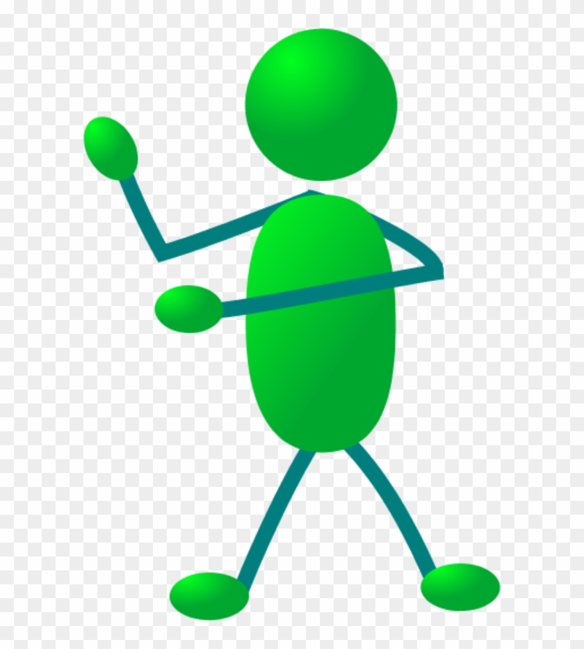 Stick Man Art - Green Stick Figure Guy Clipart #2715458