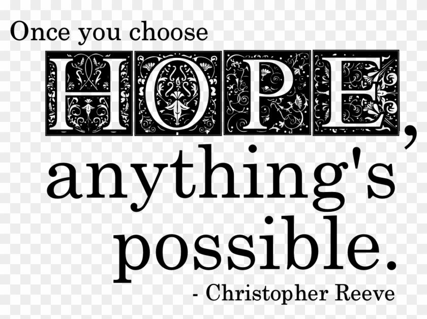 You Choose Hope Word - Calligraphy Clipart