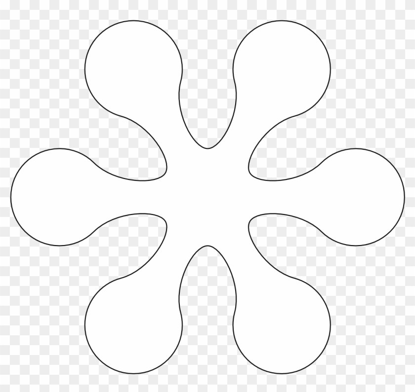 Simple Flowers Clipart Black And White - Clip Art - Png Download