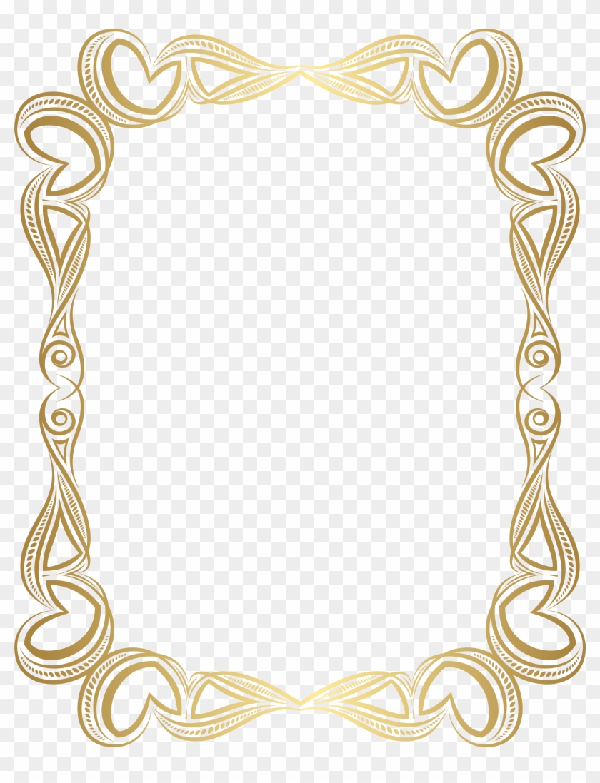 Decorative Border Frame Gold Transparent Png Image Clipart #2716460