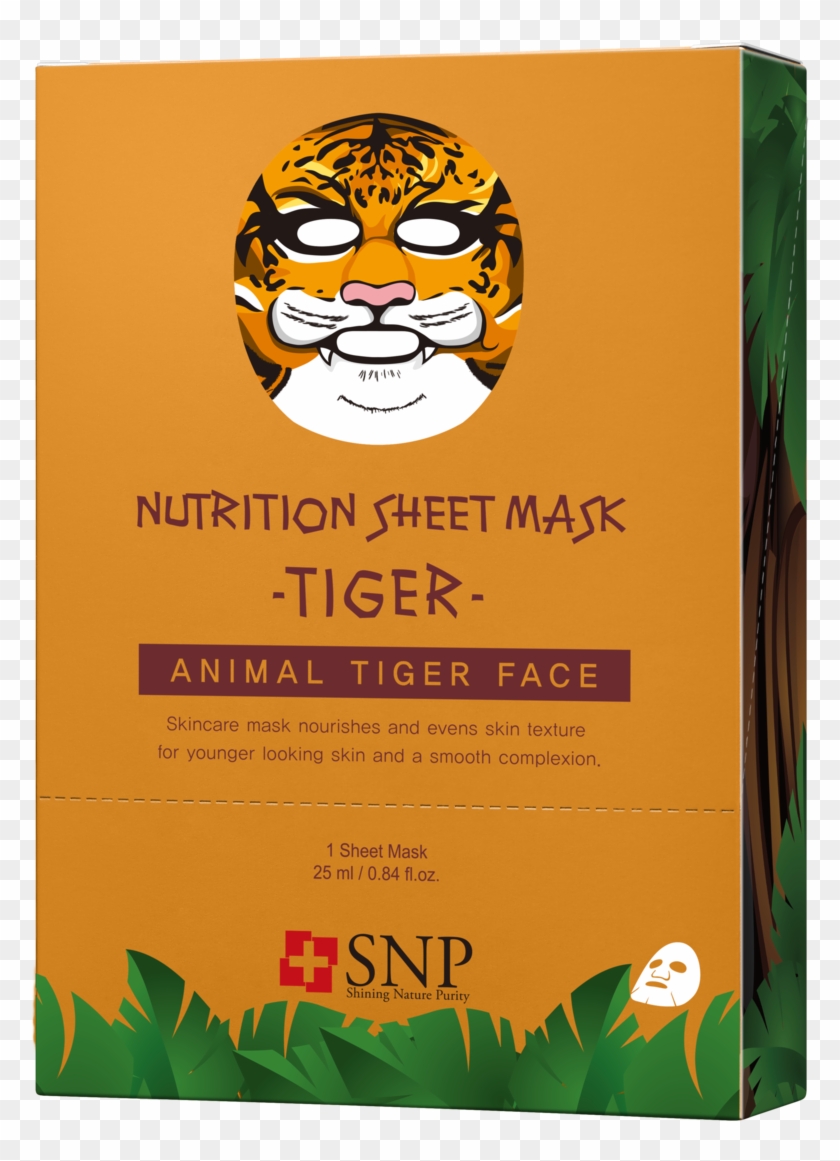 Snp Animal Tiger Wrinkle Mask Sheet Clipart
