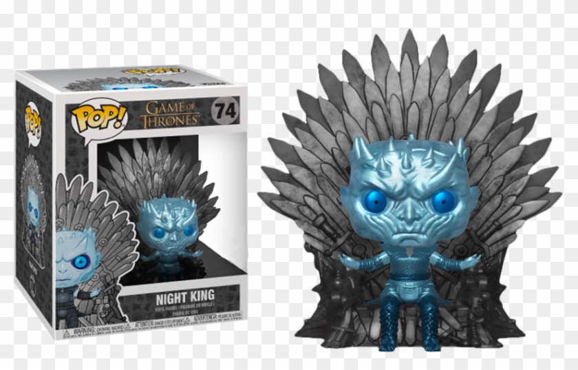 Game Of Thrones Funko Pop Night King On Iron Throne - Metallic Night King Funko Pop Clipart