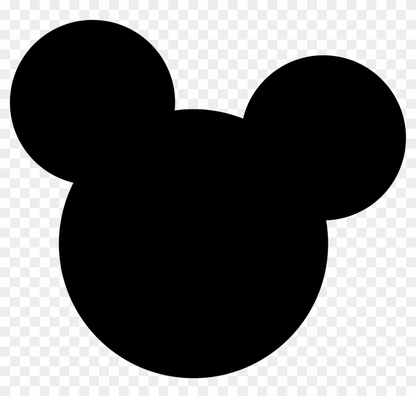 Mickey Head Silhouette Company Minnie Walt The Clipart - Cabeça Do Mickey Para Imprimir - Png Download