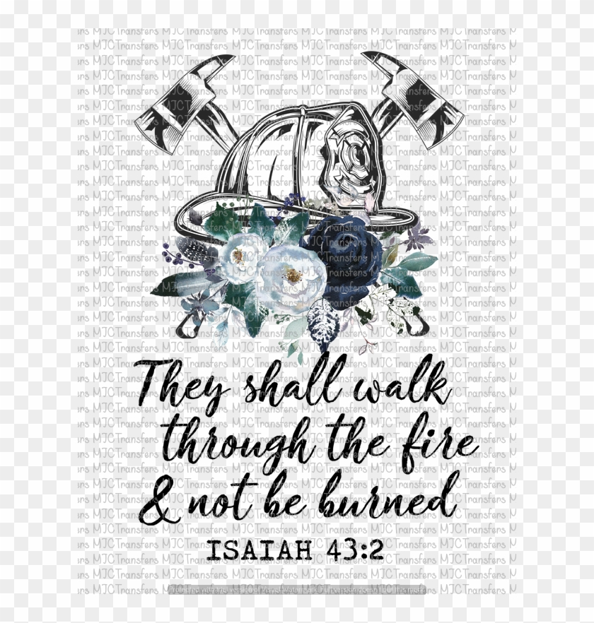 They Shall Walk Through The Fire And Not Be Burned - Firefighters Helmet And Axe Clipart #2717124