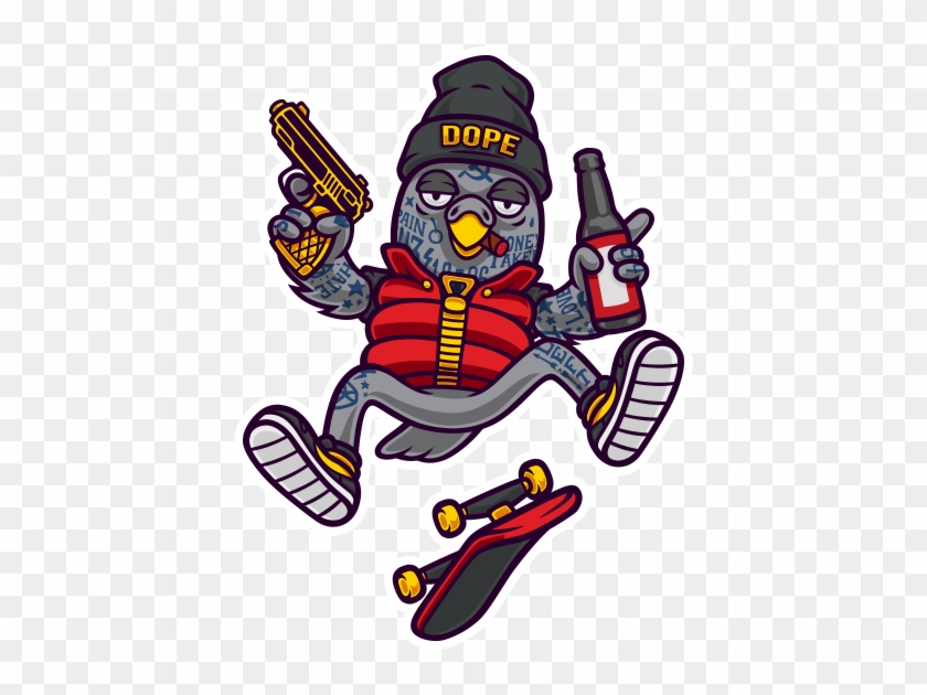 Birds On Behance - Png Cartoon Dope Clipart #2717765