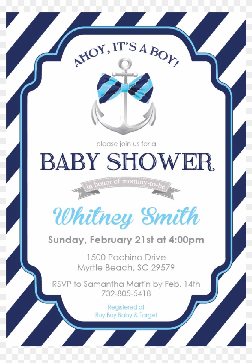 Ahoy Its A Boy Png - Its A Boy Baby Shower Invitations Clipart #2718663