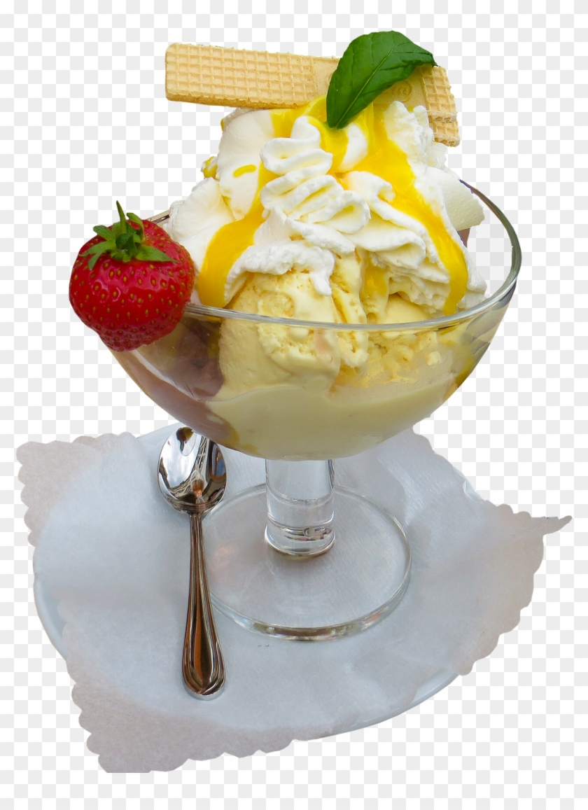 So That's How It Became Creamy And Dreamy - Fruit Sundae Png Clipart #2719737