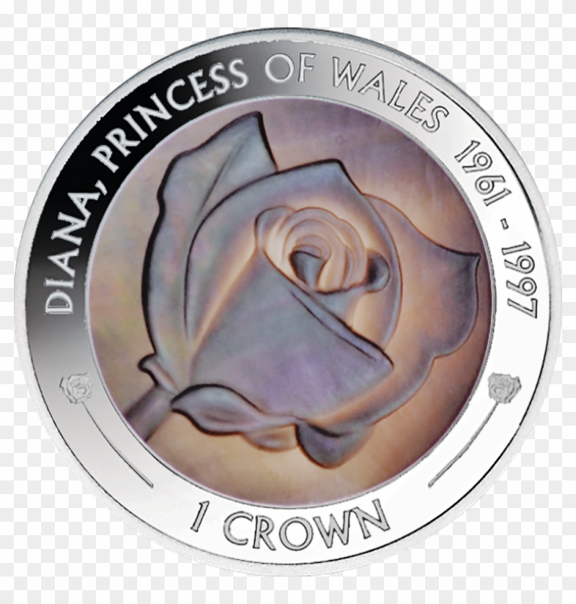 Gold And Silver Coins Pay Tribute To Diana, Princess - Garden Roses Clipart