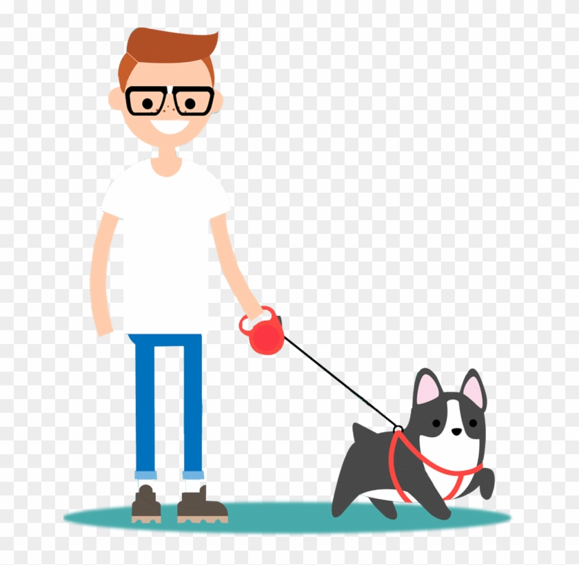 How Long Should You Walk Your Dog Every Day - Cartoon Dog Walking Png Clipart #2719879