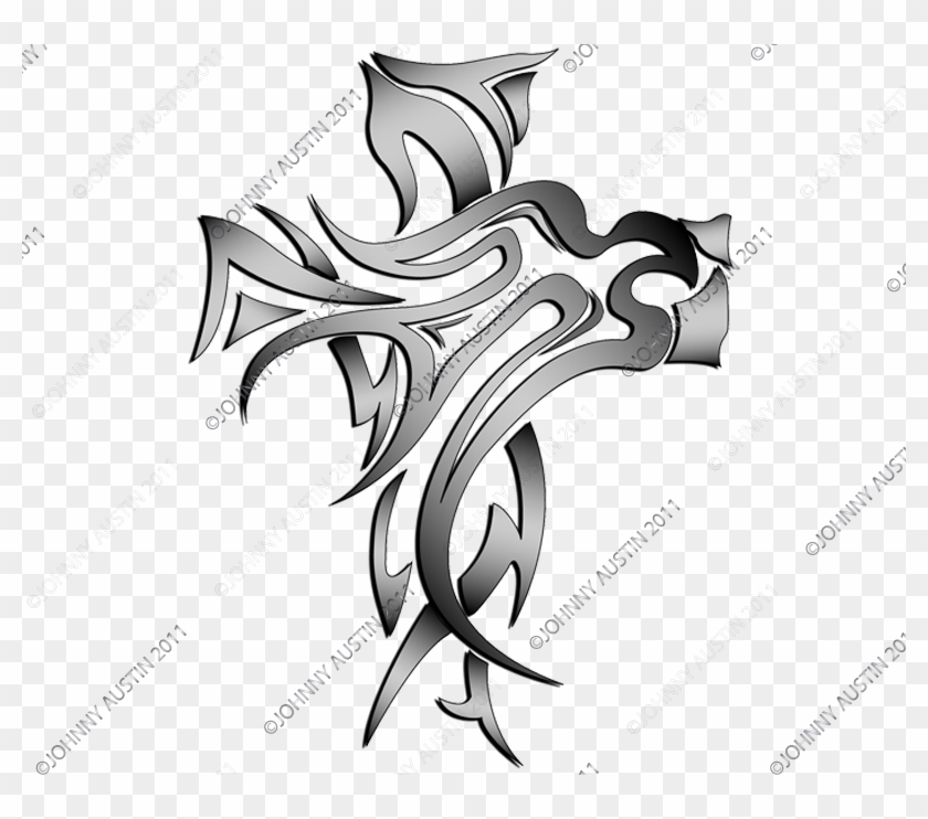 Holy Spirit Dove Tattoo - Holy Spirit Cross Tattoo Clipart #2720749