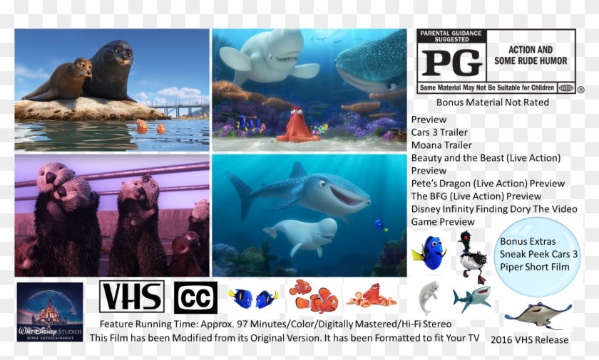Finding Dory Vhs Full Screen Finding Dory, Pixar, Pixar - Marine Biology Clipart #2721496