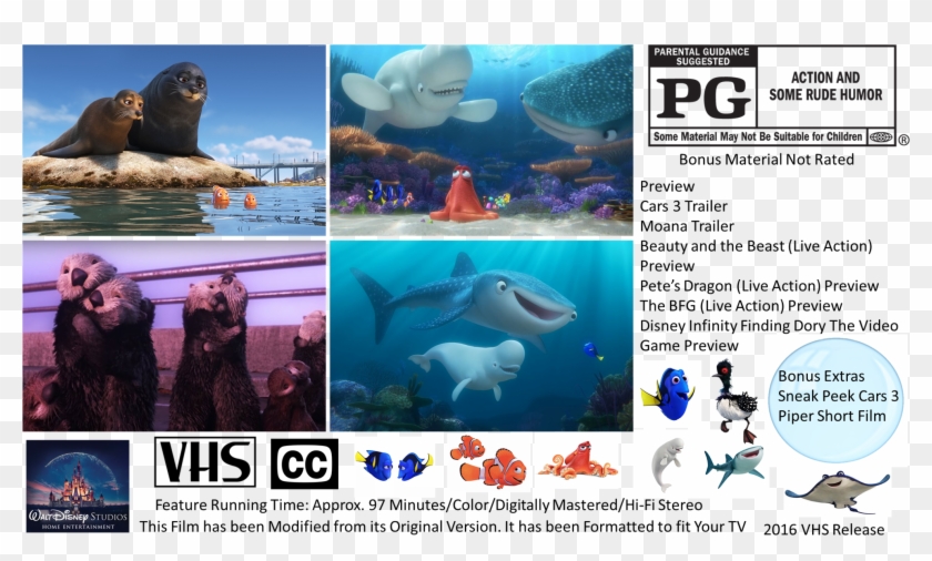 Finding Dory Vhs Full Screen Finding Dory, Pixar, Pixar - Marine Biology Clipart