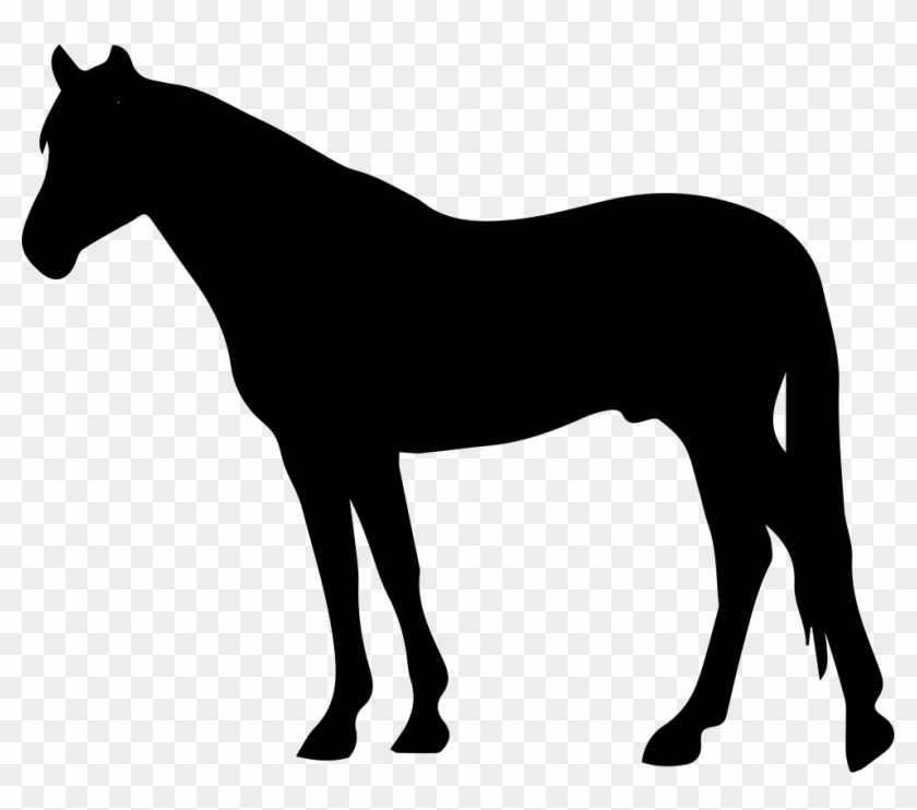 Horse Black Silhouette Facing To Left Svg Png Icon - Horse Silhouette Clipart Transparent Png