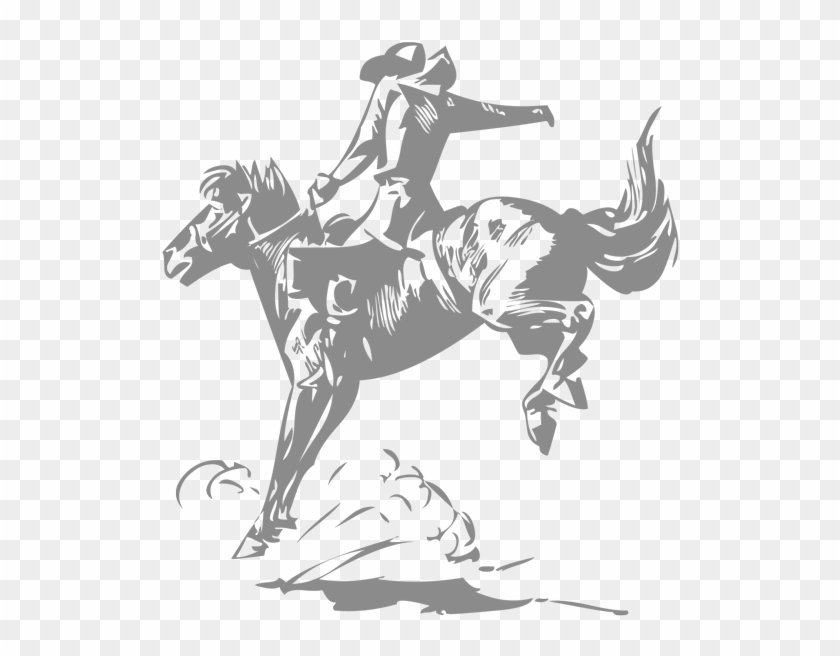Woman On Horse - Father's Day Card Cowboy Clipart