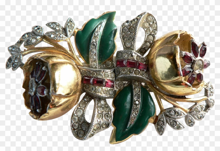 Brooch Clip Art Deco - Crystal - Png Download