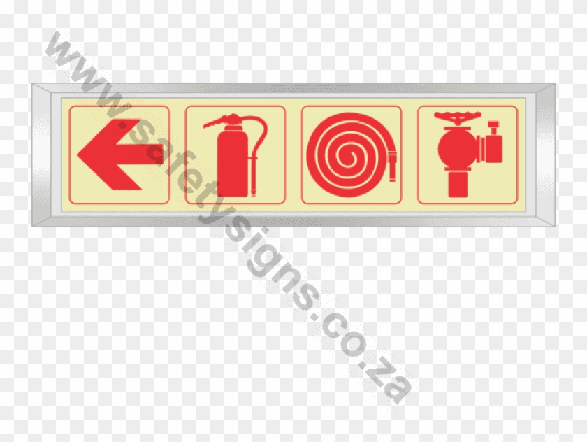 Arrow Left & Fire Extinguisher & Fire Hose Reel & Fire - Safety First Clipart