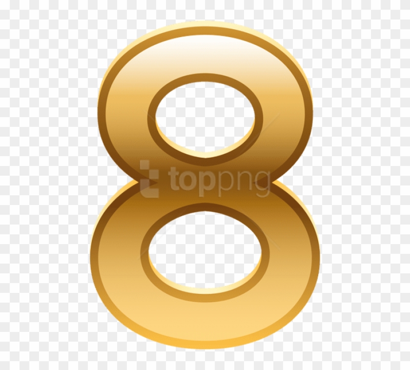 Free Png Number Eight Golden Png Images Transparent - Circle Clipart #2723680