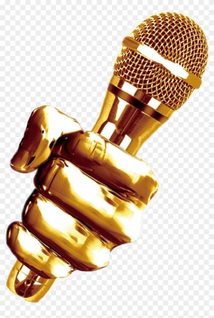 Golden Music Onstage Dj - Golden Microphone Clipart