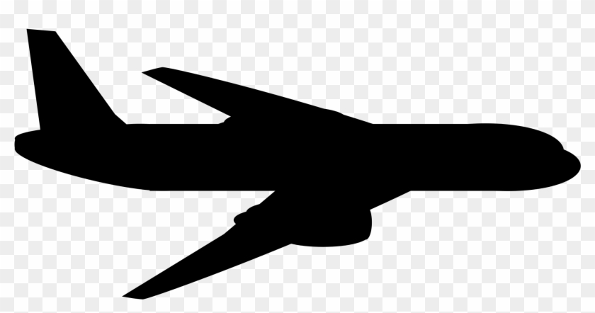 Clip Art For Free Download - Airplane Side View Silhouette - Png Download #2723934