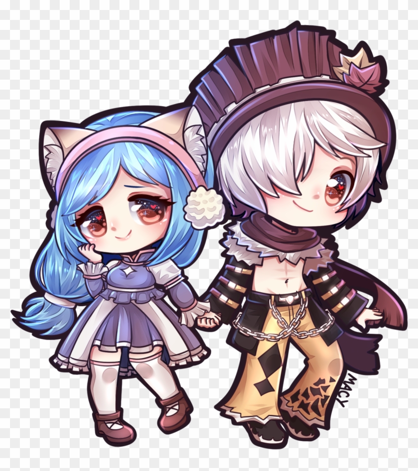Download Chibi Couple Otp Ocs Anime Couple Anime Chibi Chibis - Gambar