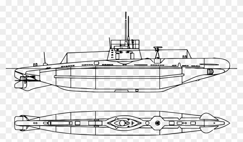 Line Art Drawing Submarine Ship Painting - Submarine Line Art Clipart #2724923