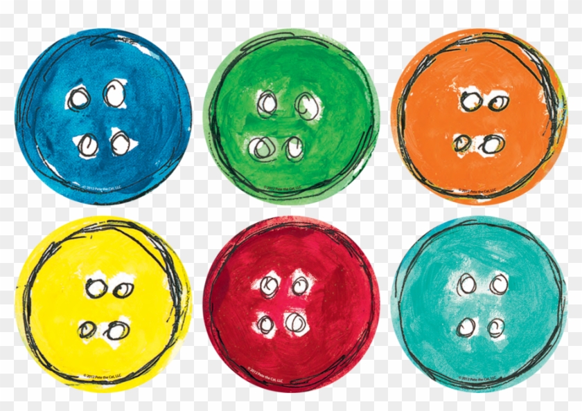 Tcr62013 Spot On Pete The Cat Groovy Buttons Carpet - Pete The Cat Buttons Clipart #2725241