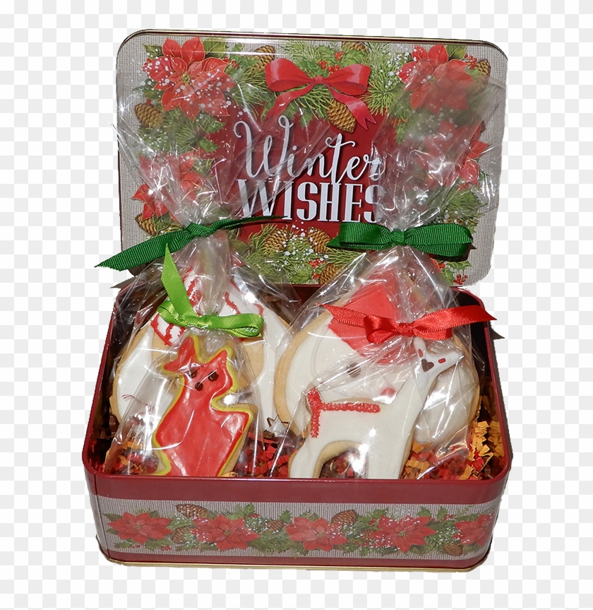 Caja Galletas Navidad Decoradas Box Of Christmas Decorate - Gift Basket Clipart #2725353