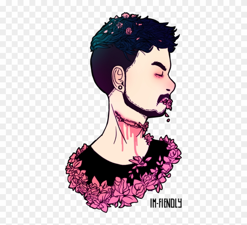 Art#flower Guro#png#i Little Bit Miss His Green Hair#phone - Illustration Clipart #2725604