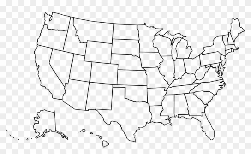 Png Library Download United Map Outline Google Search - Blank United States Of America Clipart #2725826