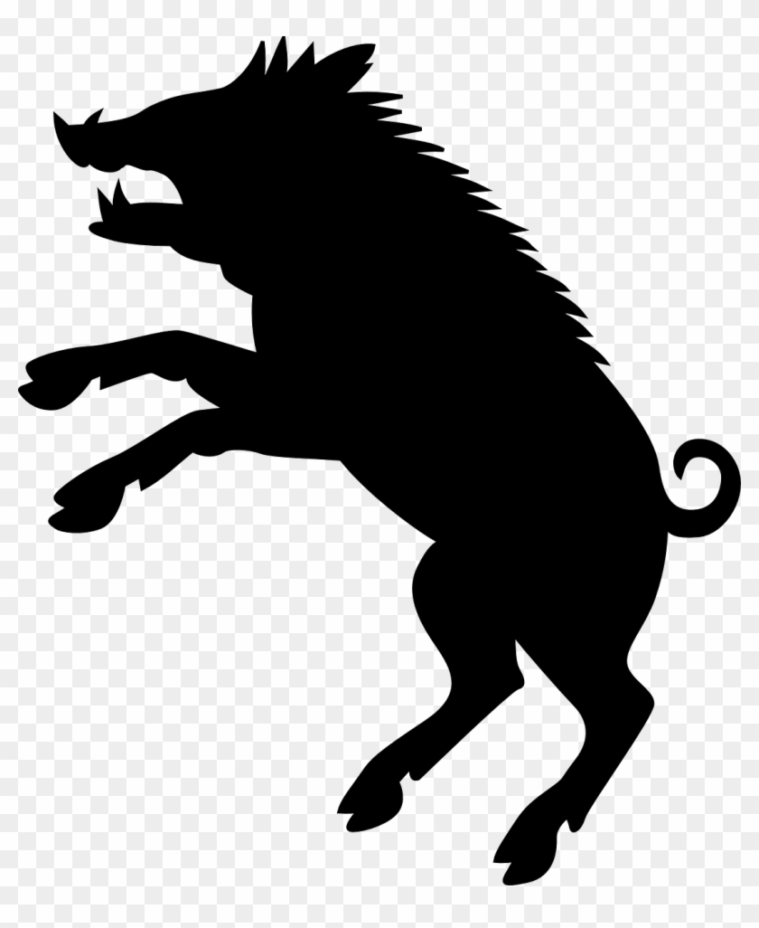 Boar,wild,wild Boar,wild Pig,wild Sow,animal,fangs - Wild Boar Silhouette Png Clipart
