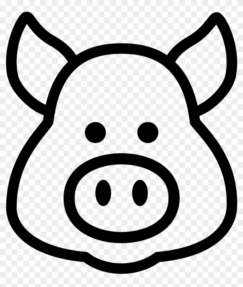 Swine Icon Free Download Png And It - Pig Head Black And White Clipart #2726206